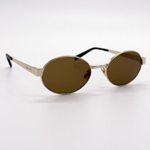 NEW SAINT LAURENT SL692 004 SUNGLASSES WOMEN OVAL GOLD SL 692 004 SUNGLASSES main image 11